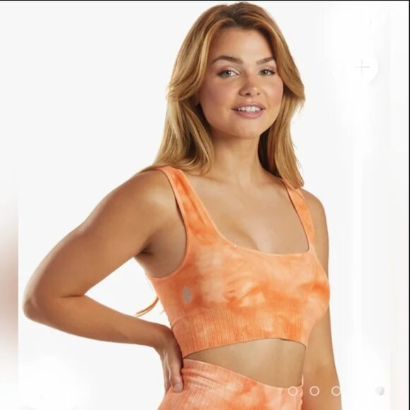 Orange FP Movement Good Karma Square-Neck Tie Dye Bra M/L - Picture 5 of 9